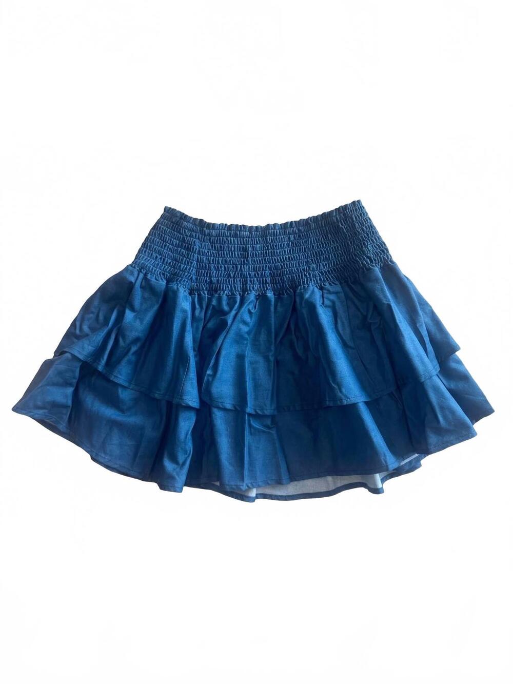 NEW THEME girls cotton ruffle skirt in blue